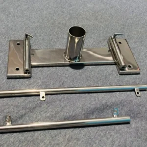 Suporte para churrasqueira + suporte para tábua de cortar carne em inox