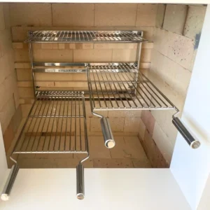 Suporte alavanca de auto padrão + Grelhas sob medida toda produzida em inox 304 polido.